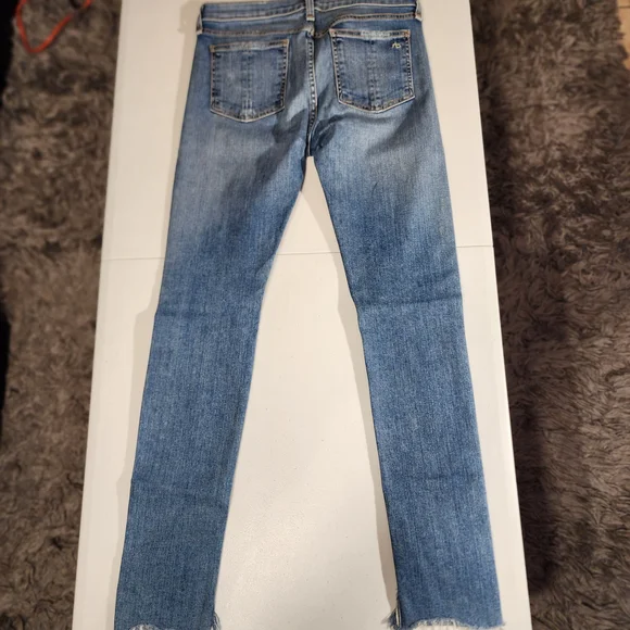 rag & bone Light Blue Distressed Skinny Jeans - Picture 5 of 5